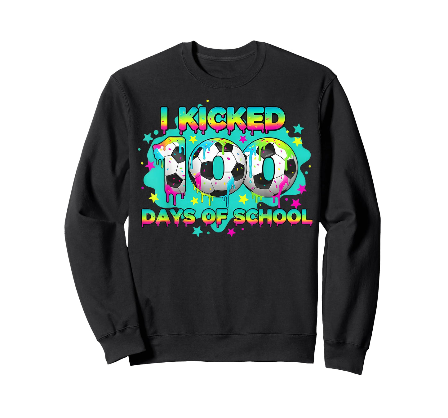 I Kicked 100 Days of School Soccer Boys Funny Kids Sport T-Shirt