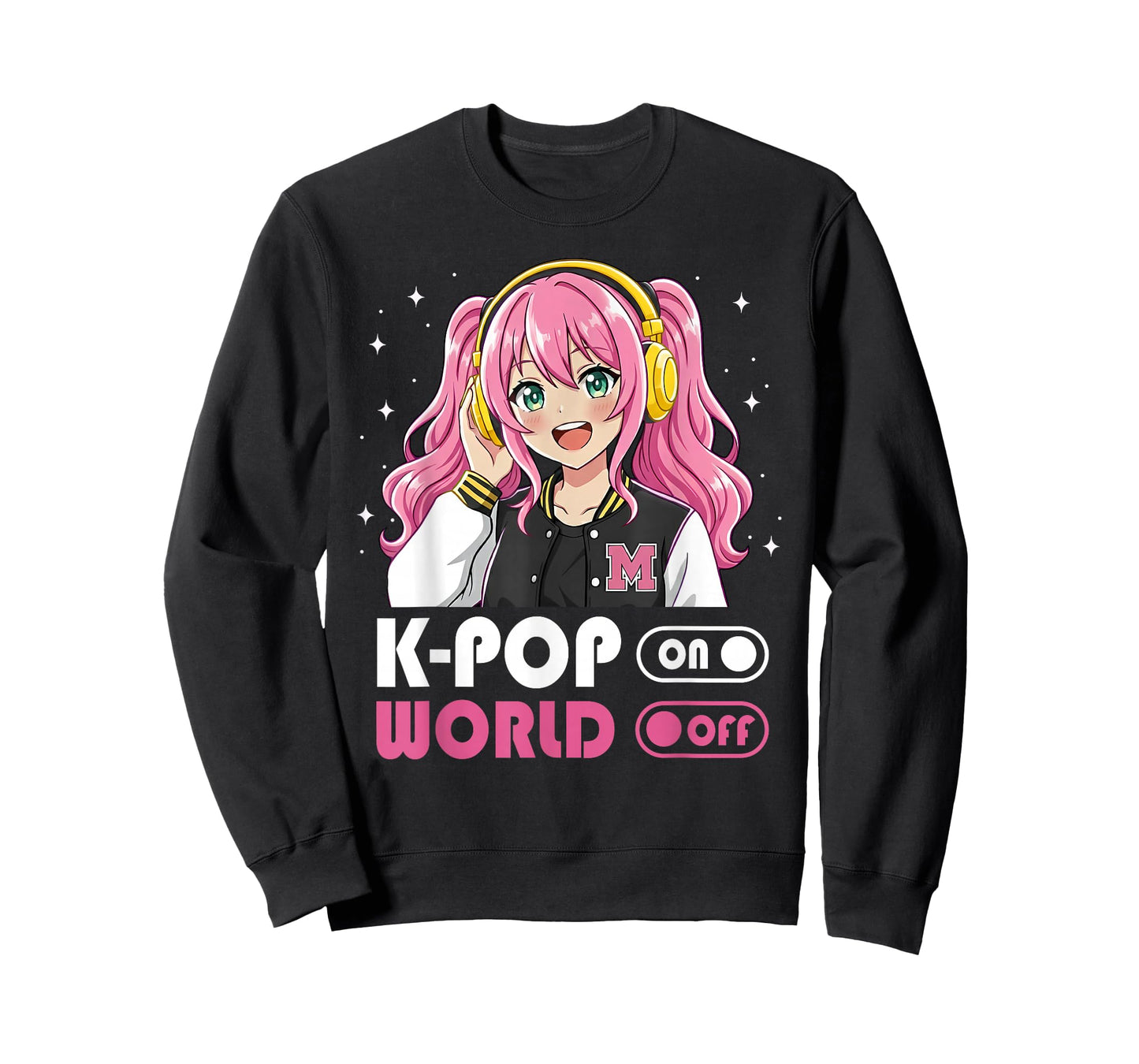 Funny Anime K-Pop Girl Design for Girls Teen T-Shirt