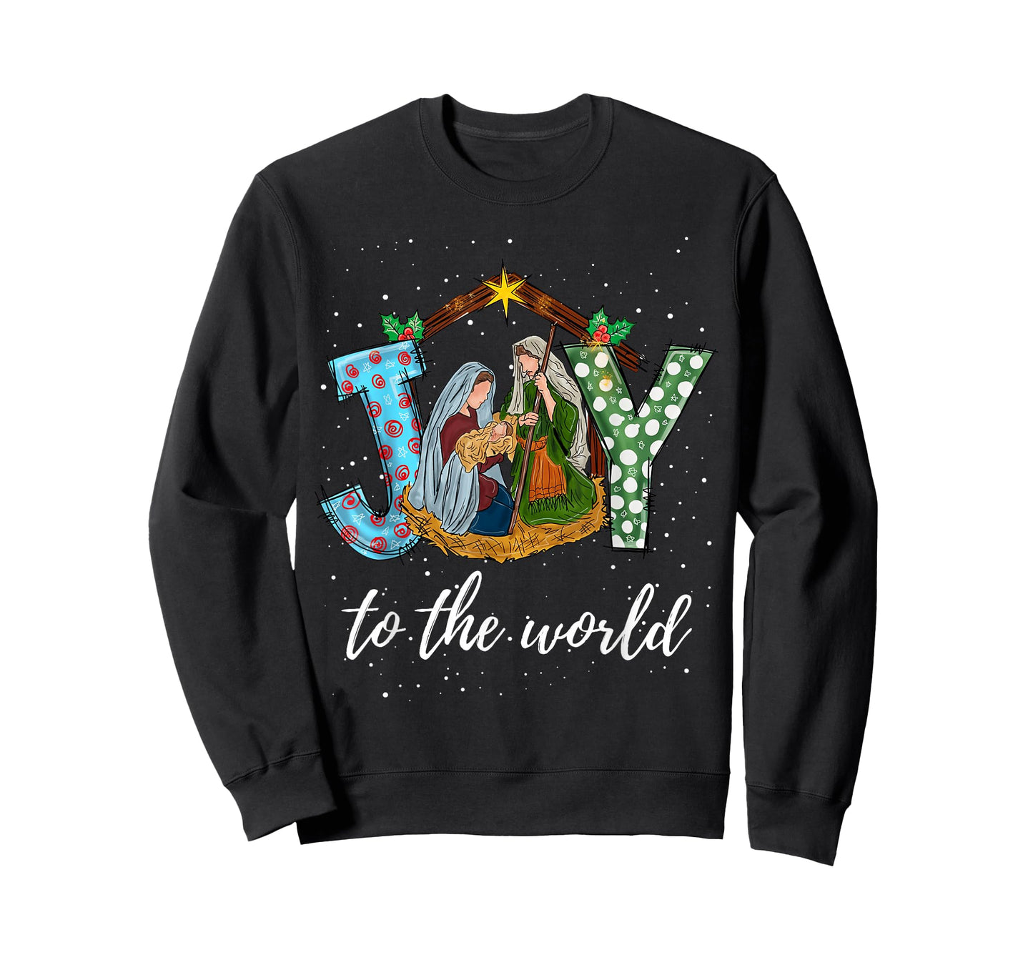 Joy to The World Baby Jesus Christmas Christian Nativity T-Shirt