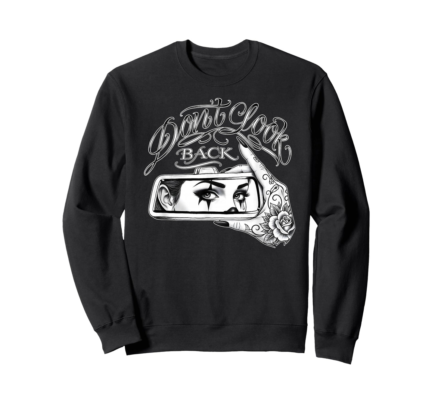 Don't Look Back Chicana Tattoo Gangster Chola Chicano Clown T-Shirt