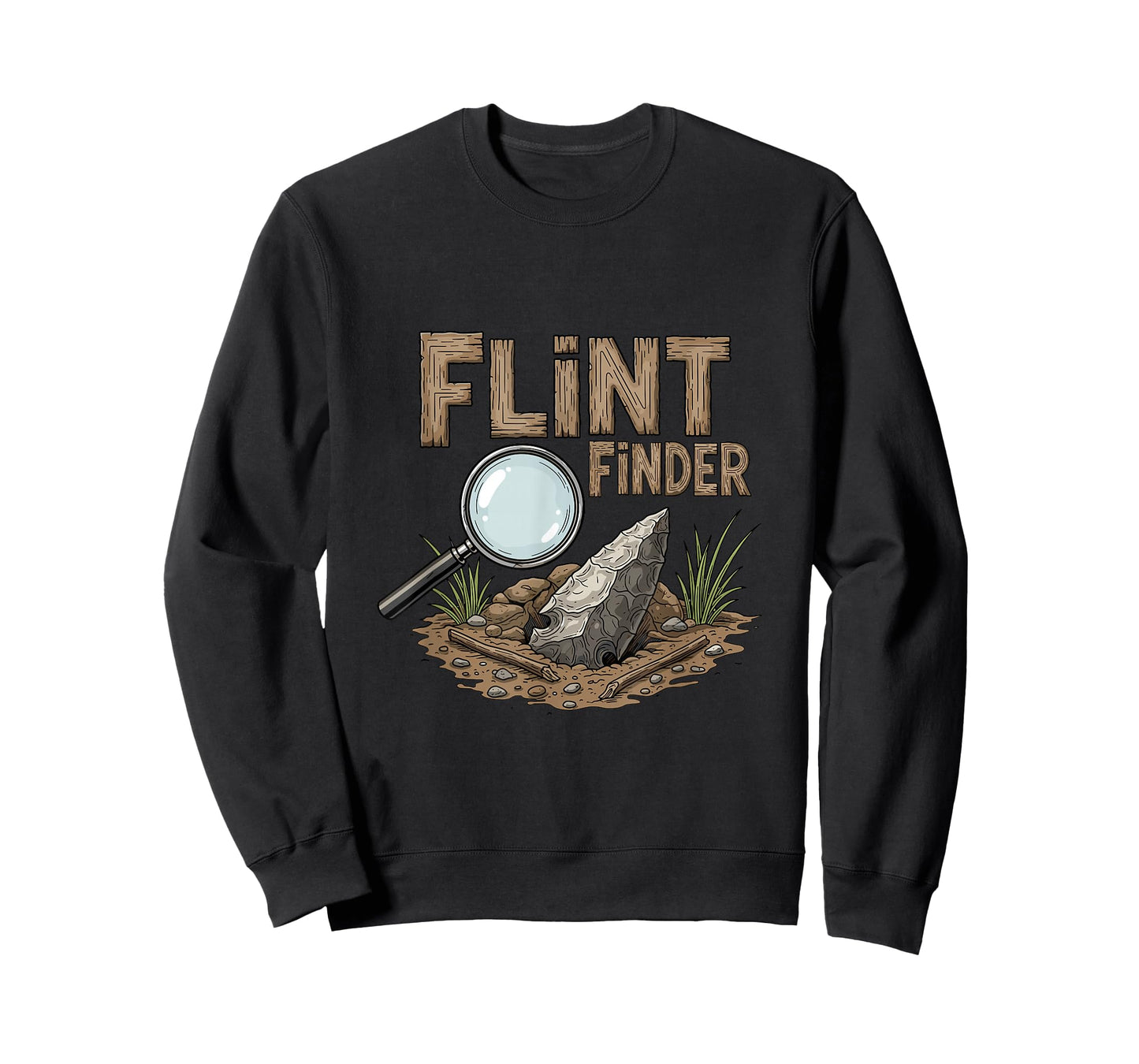 Flint Finder Arrowhead Hunting Archaeology Lover T-Shirt