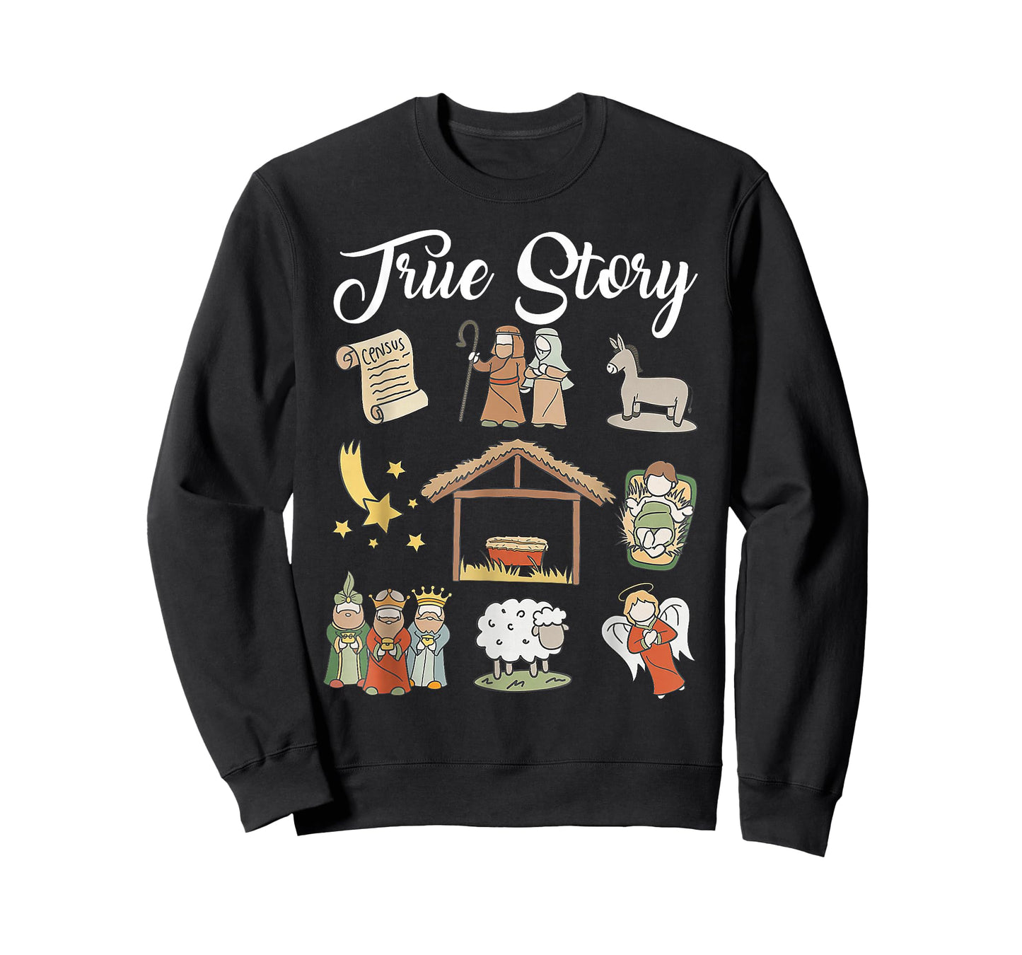 True Story Xmas Christmas Baby Christian Nativity Scene T-Shirt