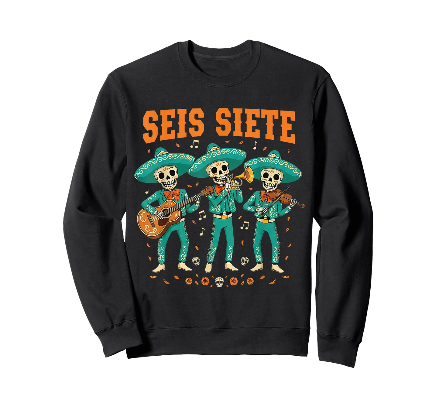 Retro SEIS Siete Mexican 67 Funny Skull T-Shirt