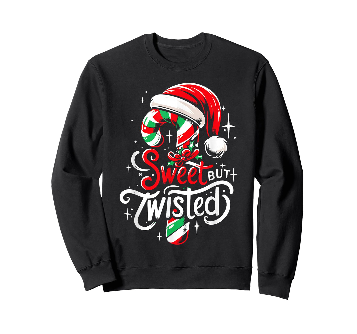 Sweet But Twisted Funny Christmas Candy Cane Xmas Holiday T-Shirt