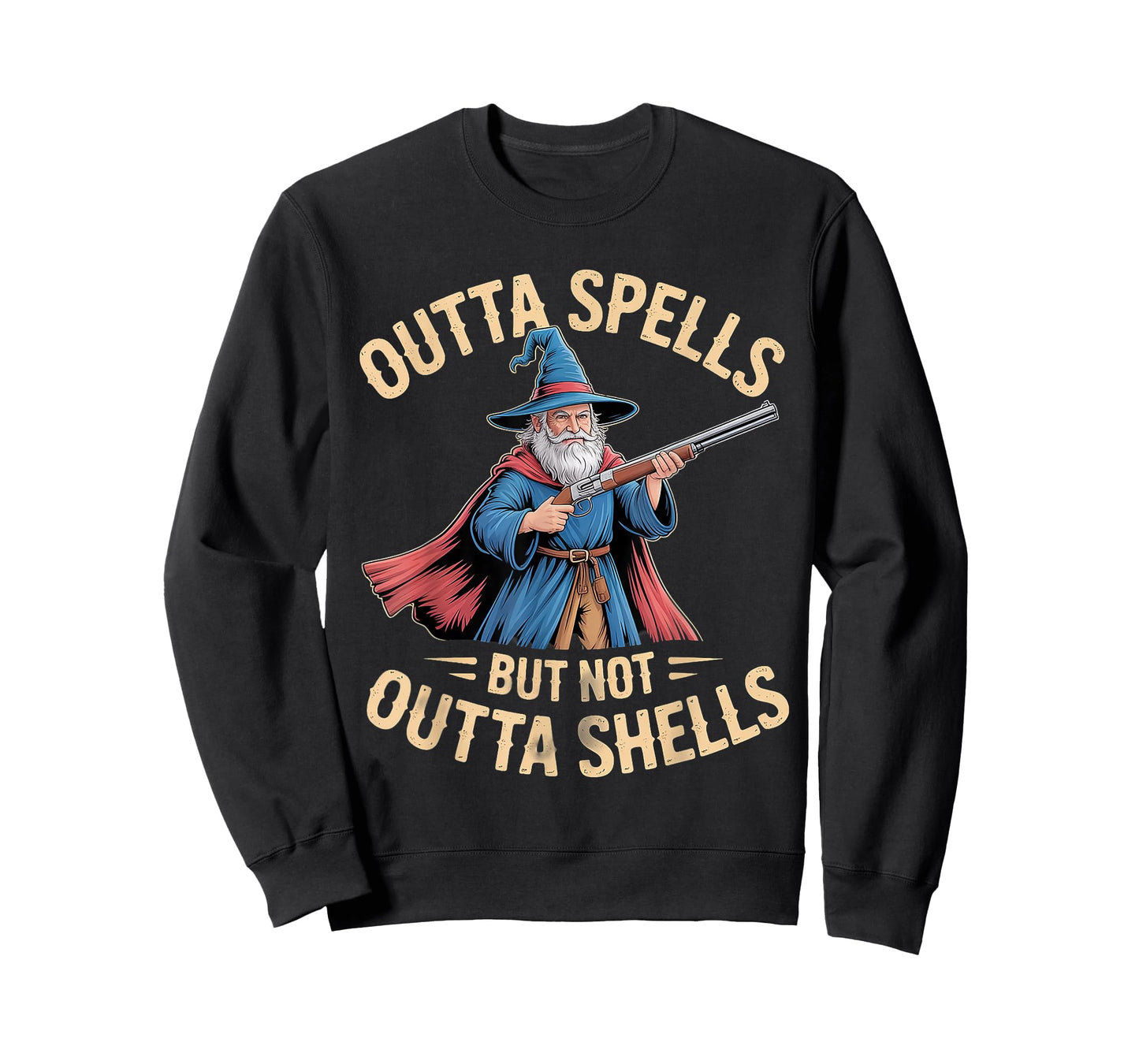 Outta Spells But Not Outta Shells Funny Fantasy T-Shirt