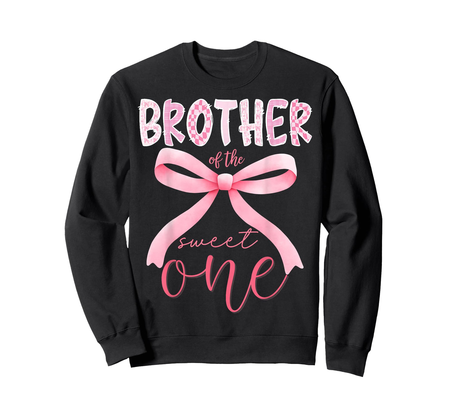 Brother of The Sweet One Pink Coquette Bow 1st Birthday Girl T-Shirt