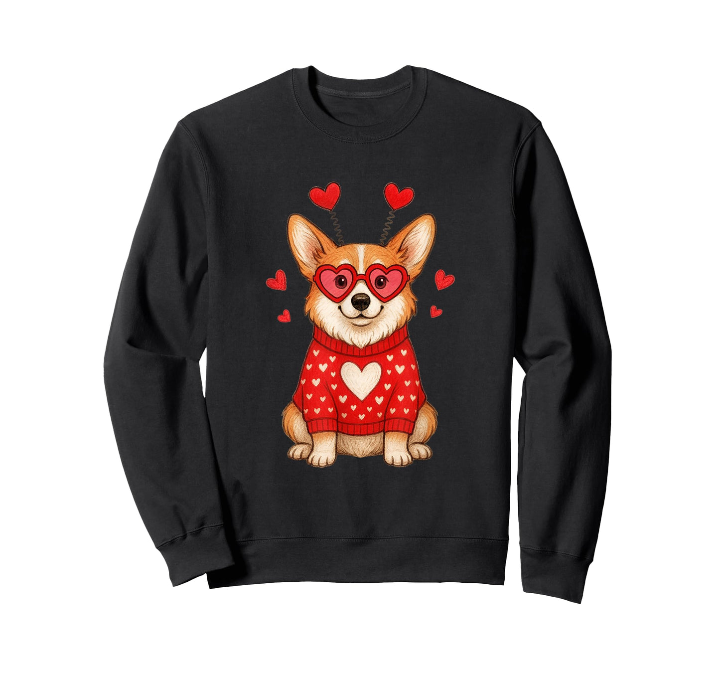 Cute Valentine Dog for Love Couples: Corgi T-Shirt