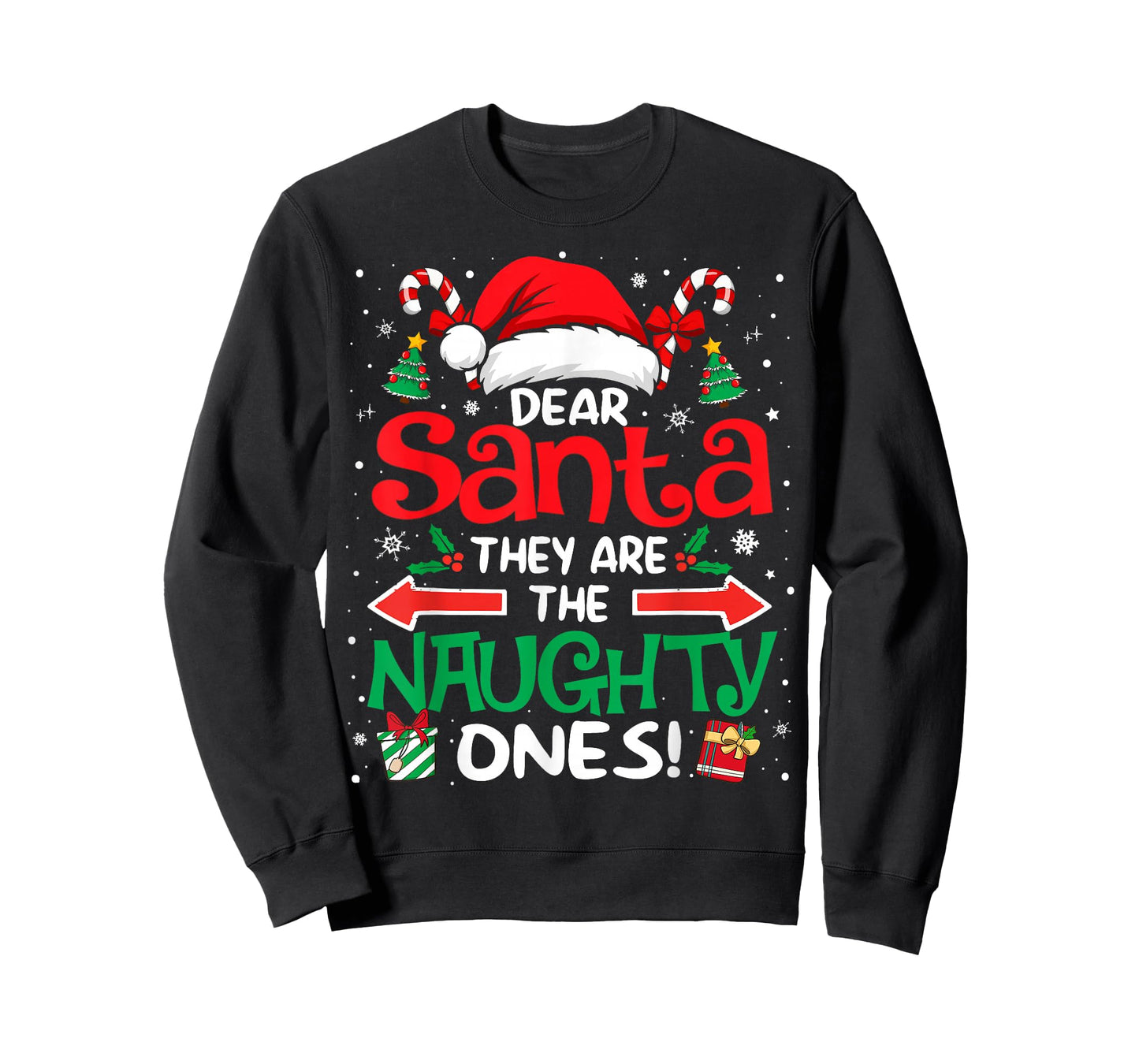 Dear Santa They are The Naughty Ones Funny Christmas T-Shirt