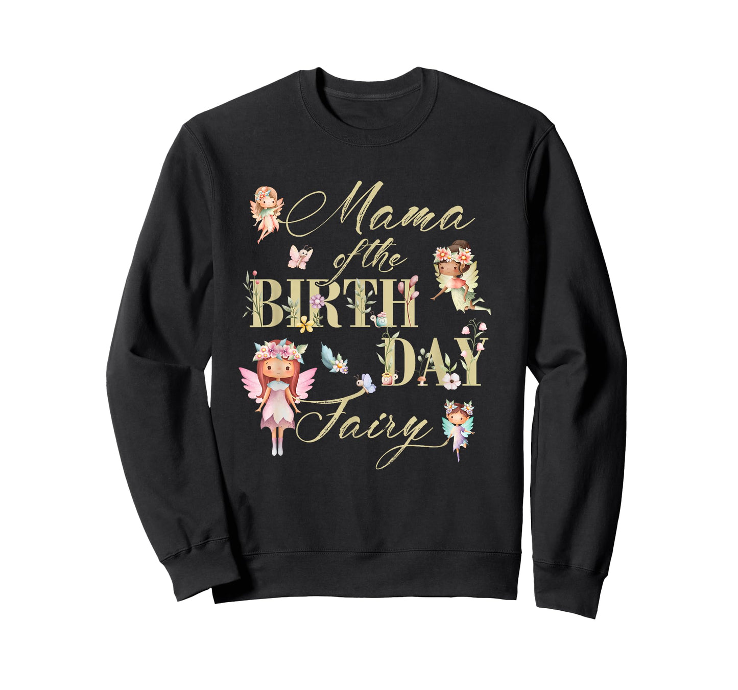 Mama of The Birthday Fairy Little Girl Magical Family T-Shirt