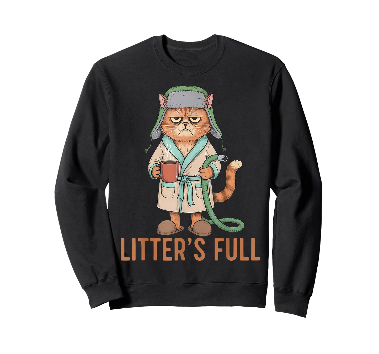 Funny Litter’s Full Cat Parody Cute Cat Lover Christmas Xmas T-Shirt