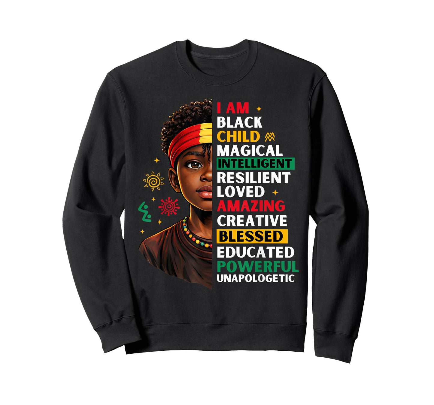 Black History Month African American Young Boys Kids Melanin T-Shirt