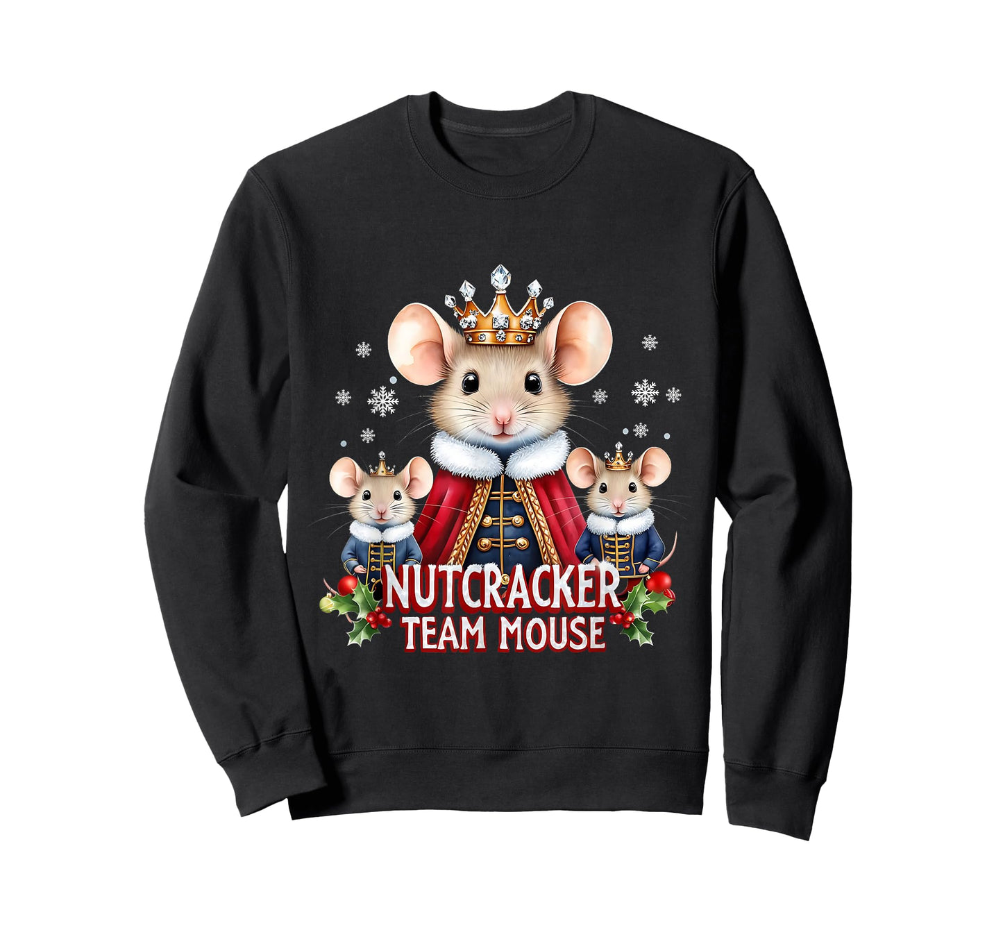 Nutcracker Team Mouse Cute Christmas Design T-Shirt