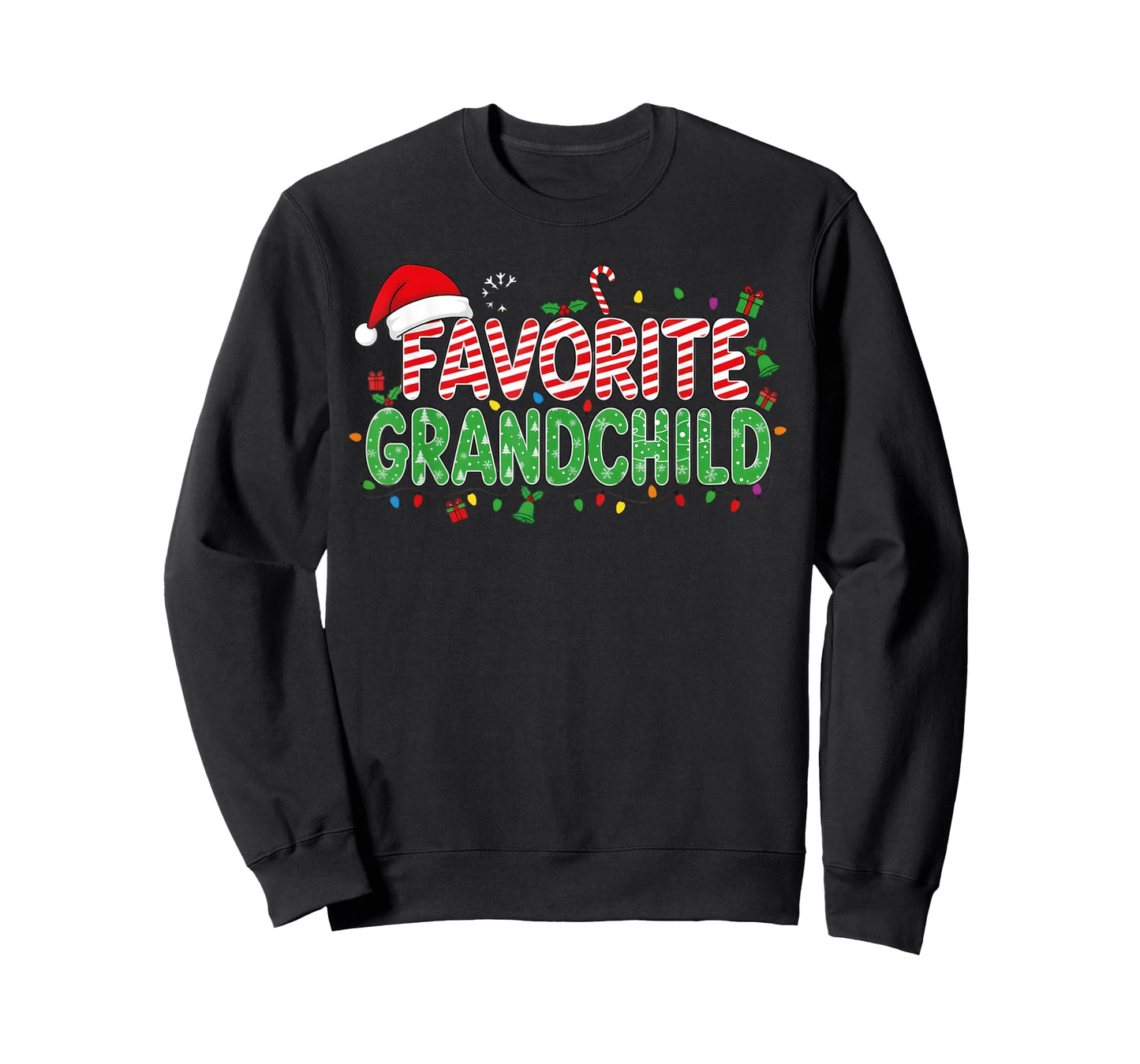 Favorite Grandchild Xmas Santa Hat Christmas T-Shirt