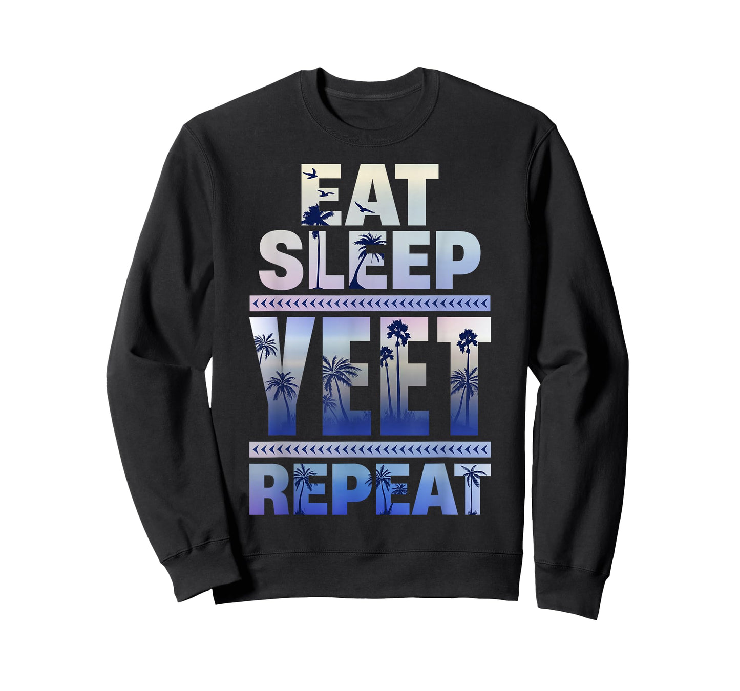 Funny Eat Sleep Yeet Repeat Retro Quote T-Shirt