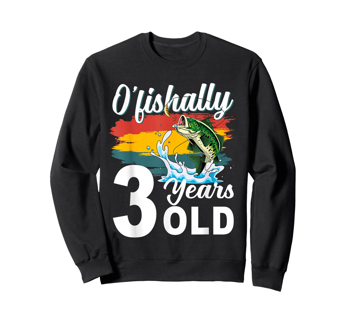 O’fishally 3 Years Old Birthday Boy Fishing Themed Party T-Shirt