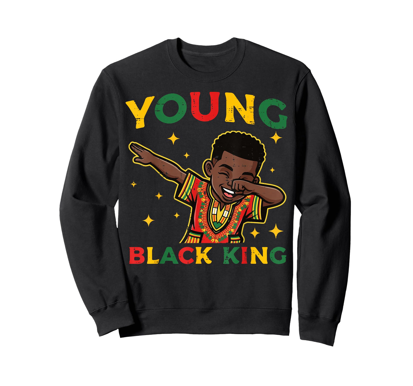 Black History Young King Dab African American Boys Kids T-Shirt