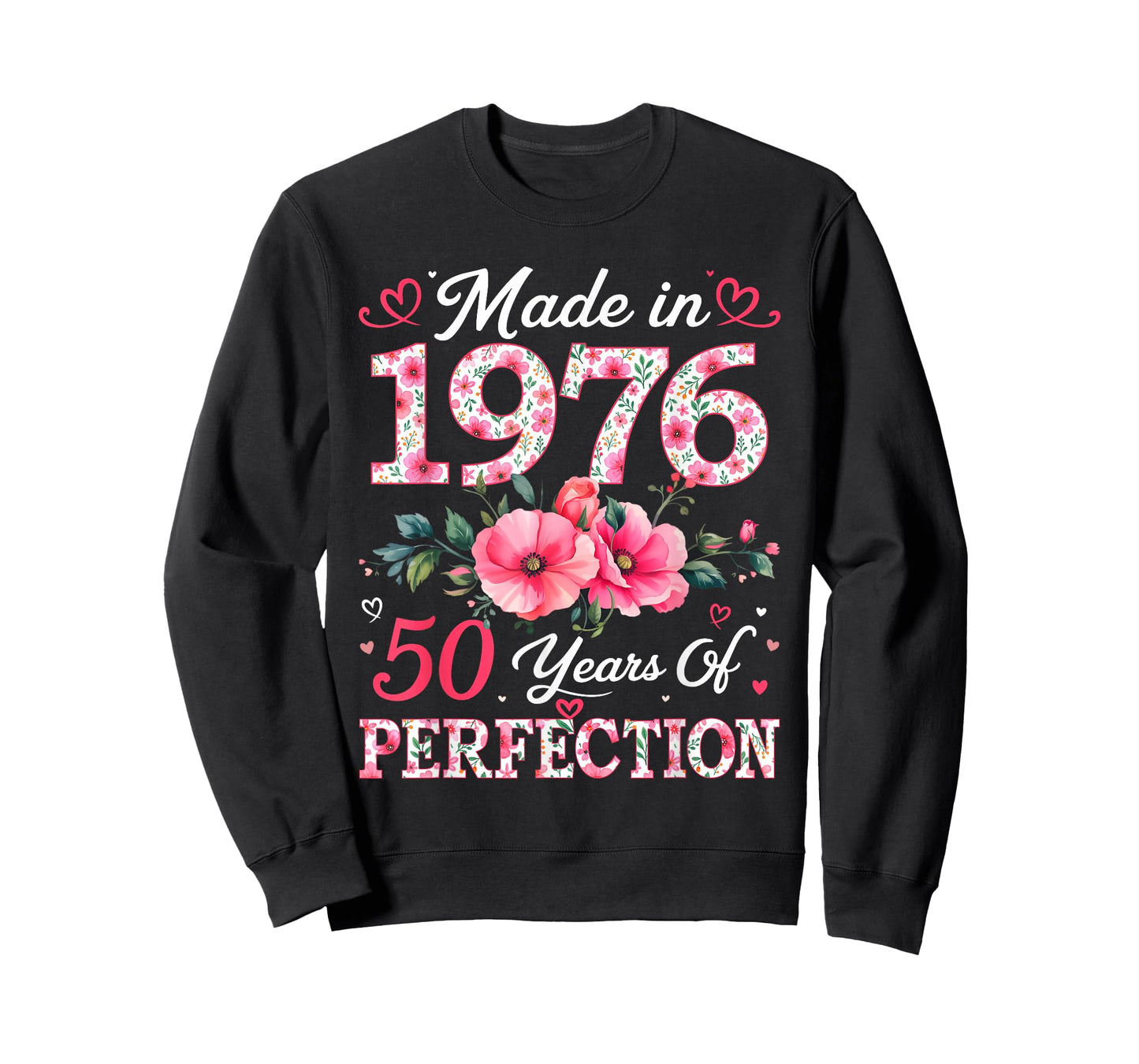 50 Years Old Made in 1976 50th Birthday Floral Women T-Shirt