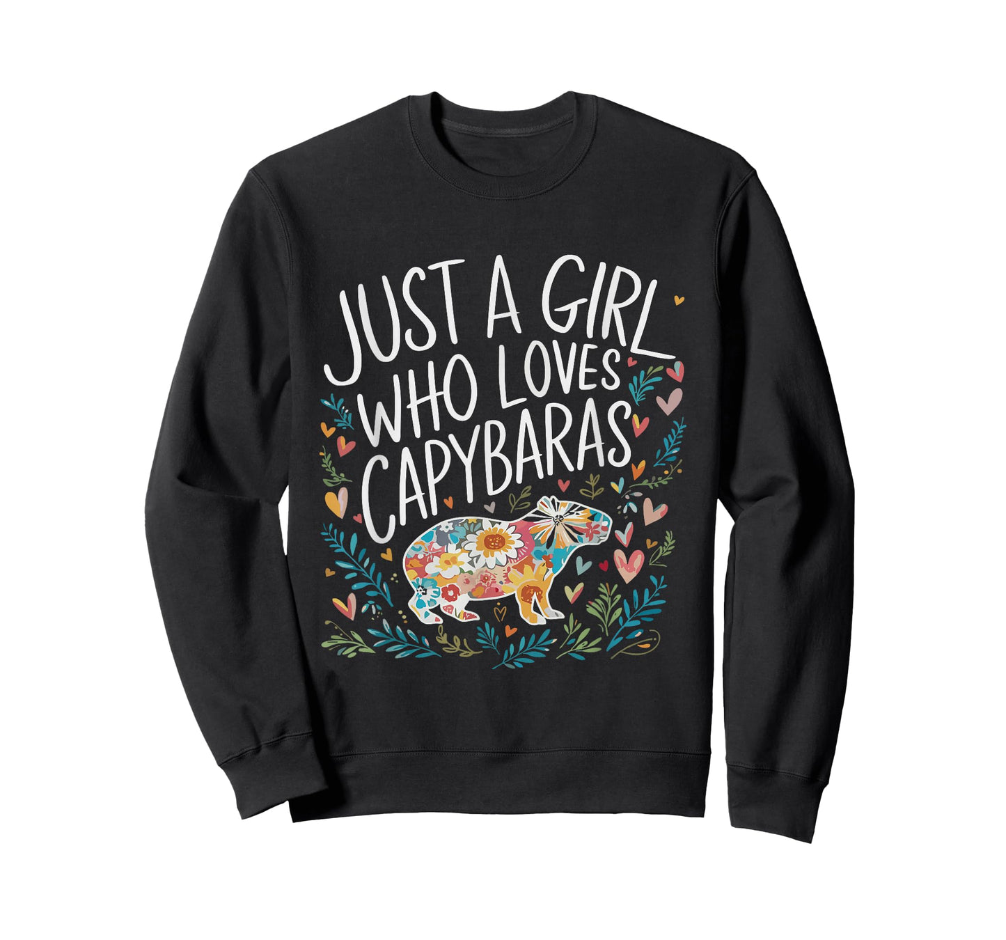 Cute Just A Girl Who Loves Capybaras Men Women Girls T-Shirt