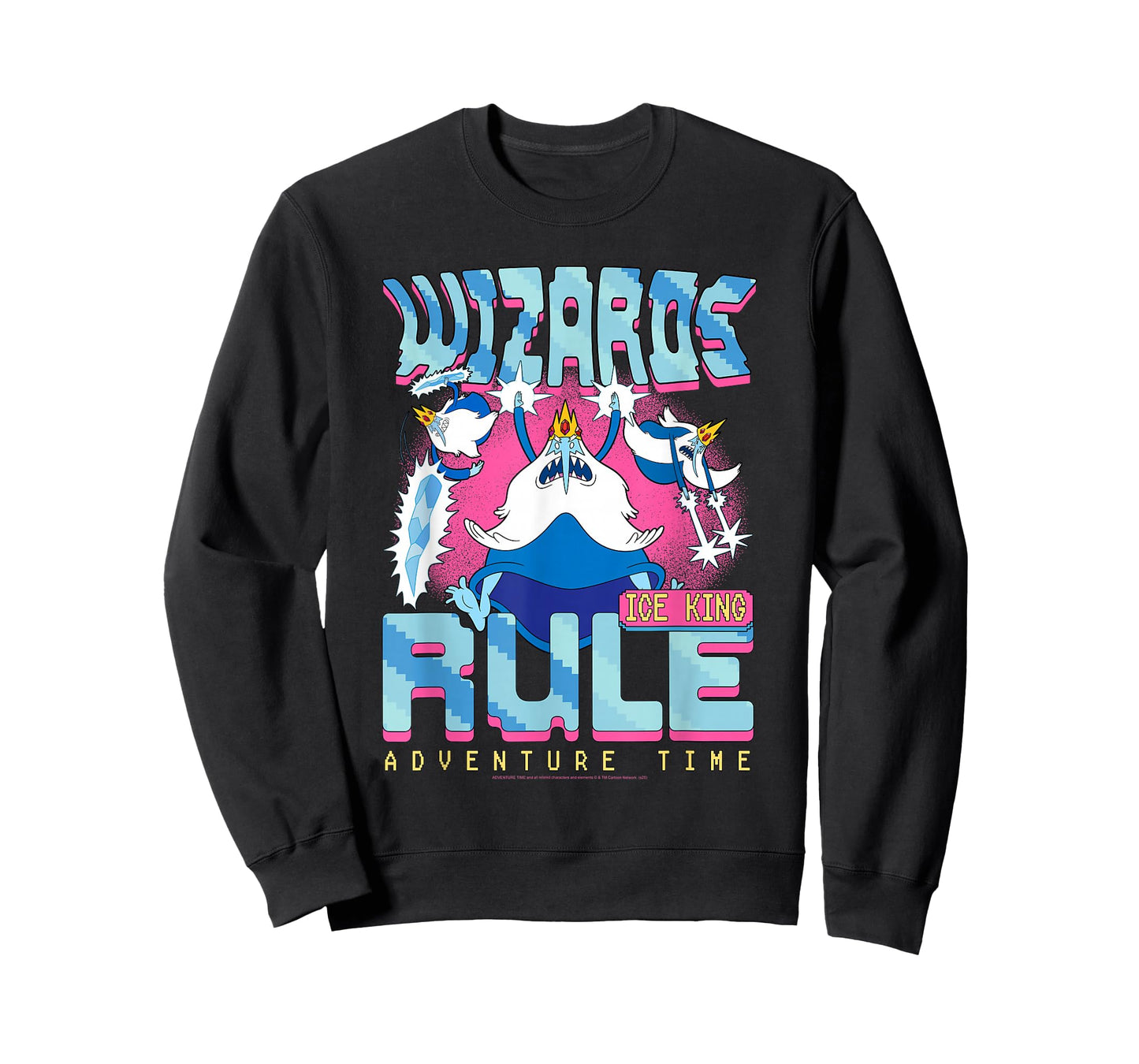 Adventure Time Wizards Rule Ice King Collage Fantasy Cartoon T-Shirt