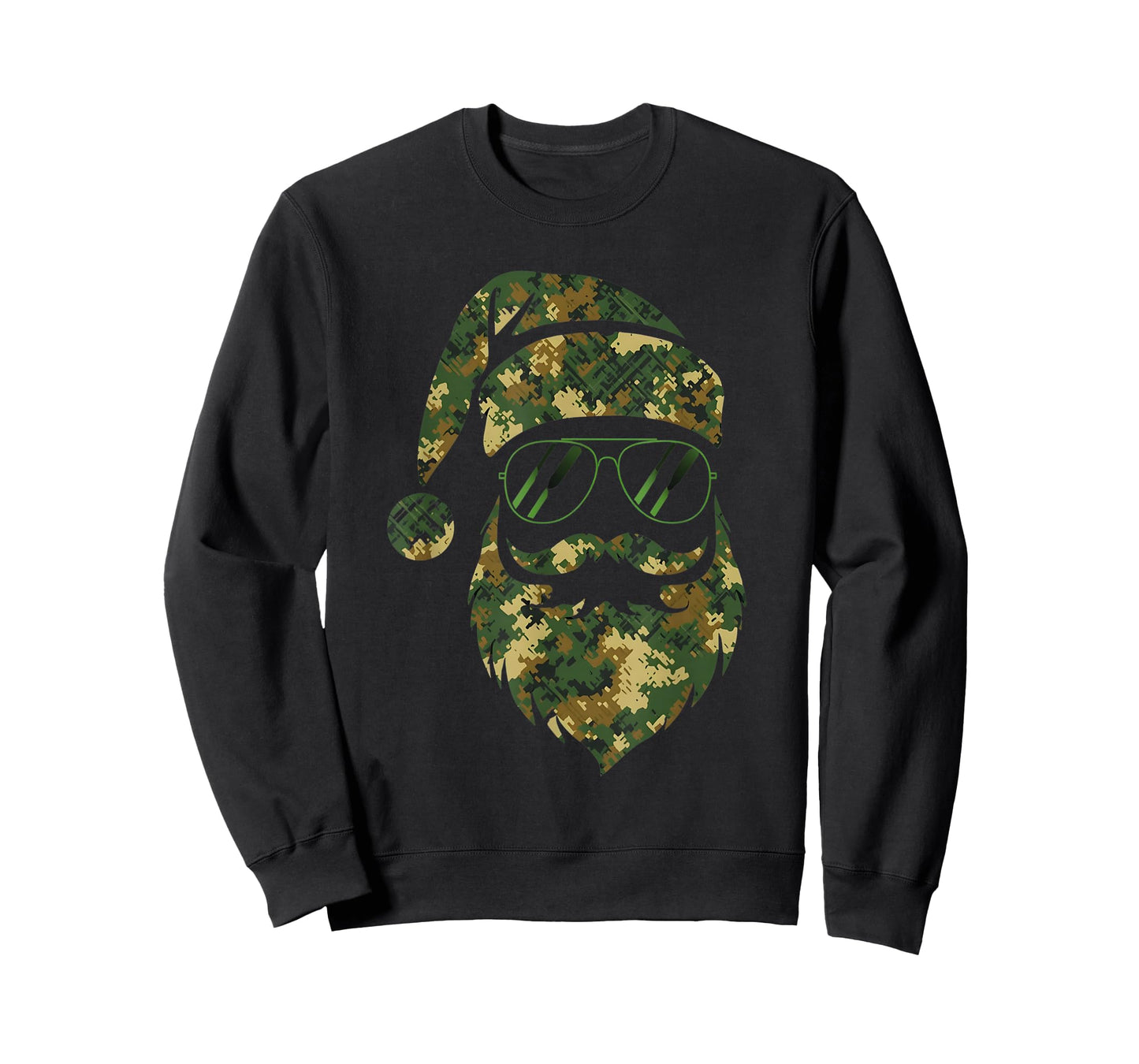Vintage Santa Face Camouflage Christmas Xmas Camo Men Boys T-Shirt