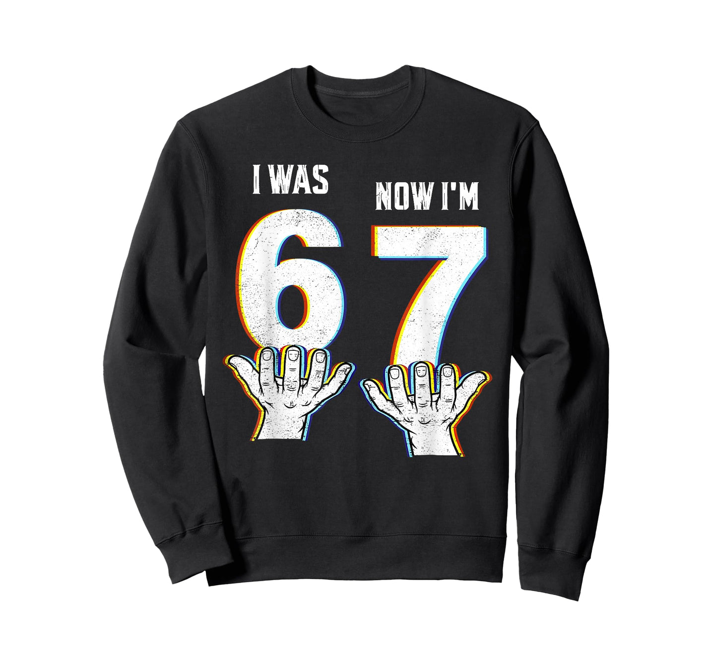 Six Seven Meme 7 Year Old Birthday Shirt was 6 Now I'm 7 T-Shirt