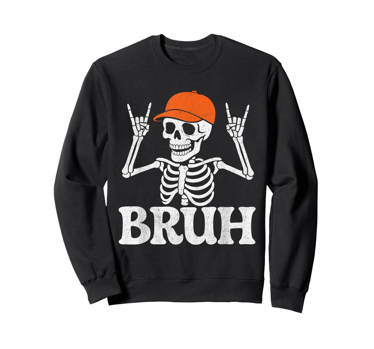 Cool Bruh Skeleton Rock On Halloween Men Boys Kids T-Shirt