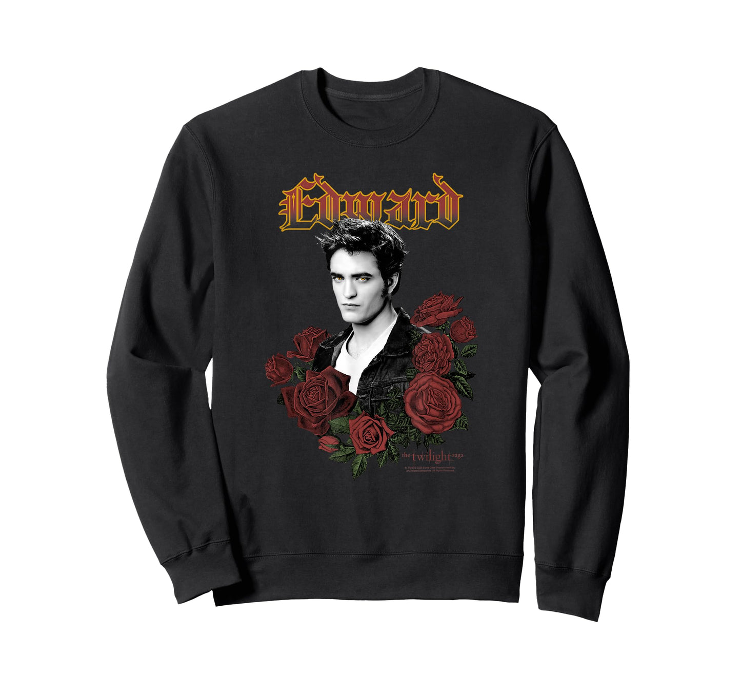 Twilight Edward Gothic Print with Roses Vintage Movie T-Shirt