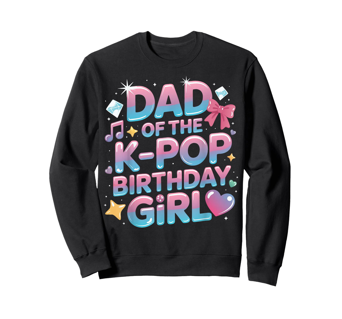 Dad of The K-Pop Birthday Girls Korean Music k pop Birthday T-Shirt