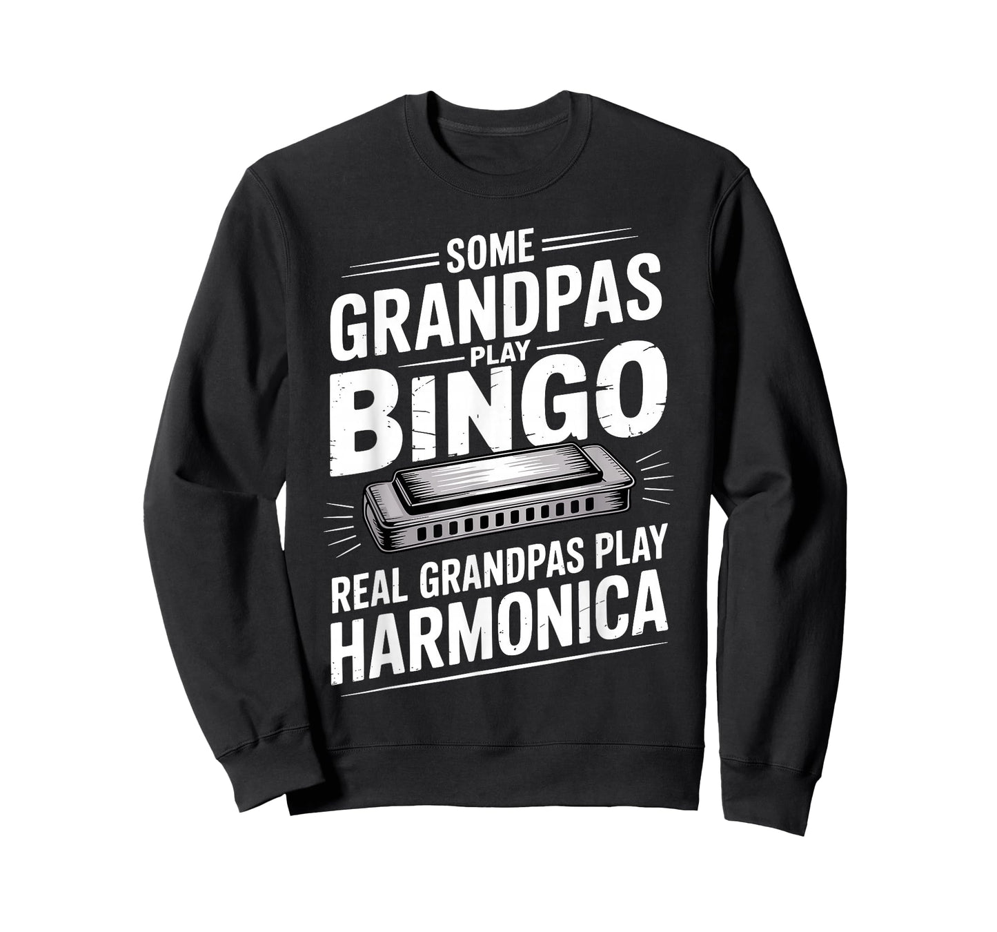 Funny Harmonica Design for Grandpa Men Music Harmonica Lover T-Shirt