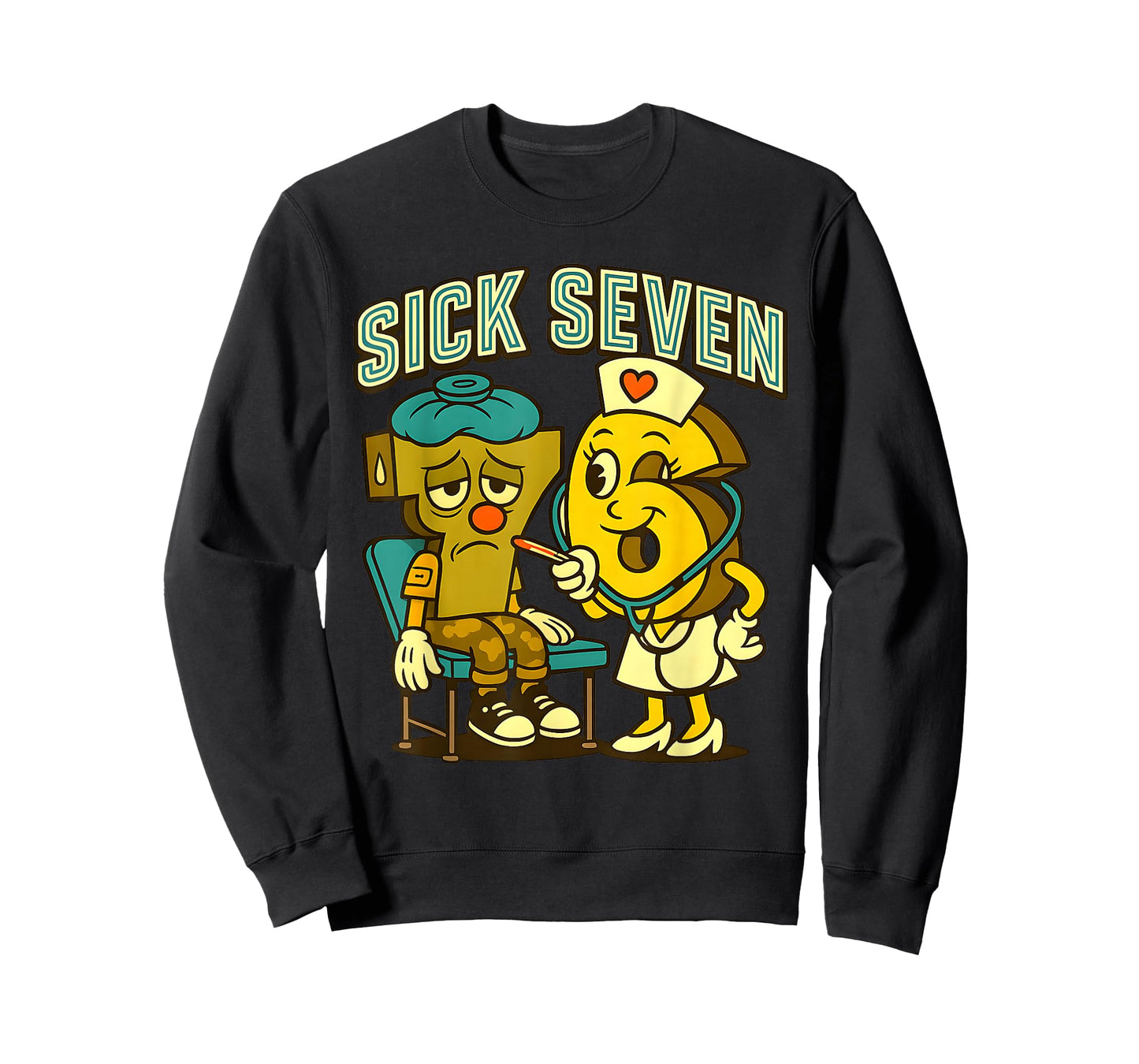 Sick Seven 67 Halloween Funny Meme Sick 7 and Nurse 6 T-Shirt