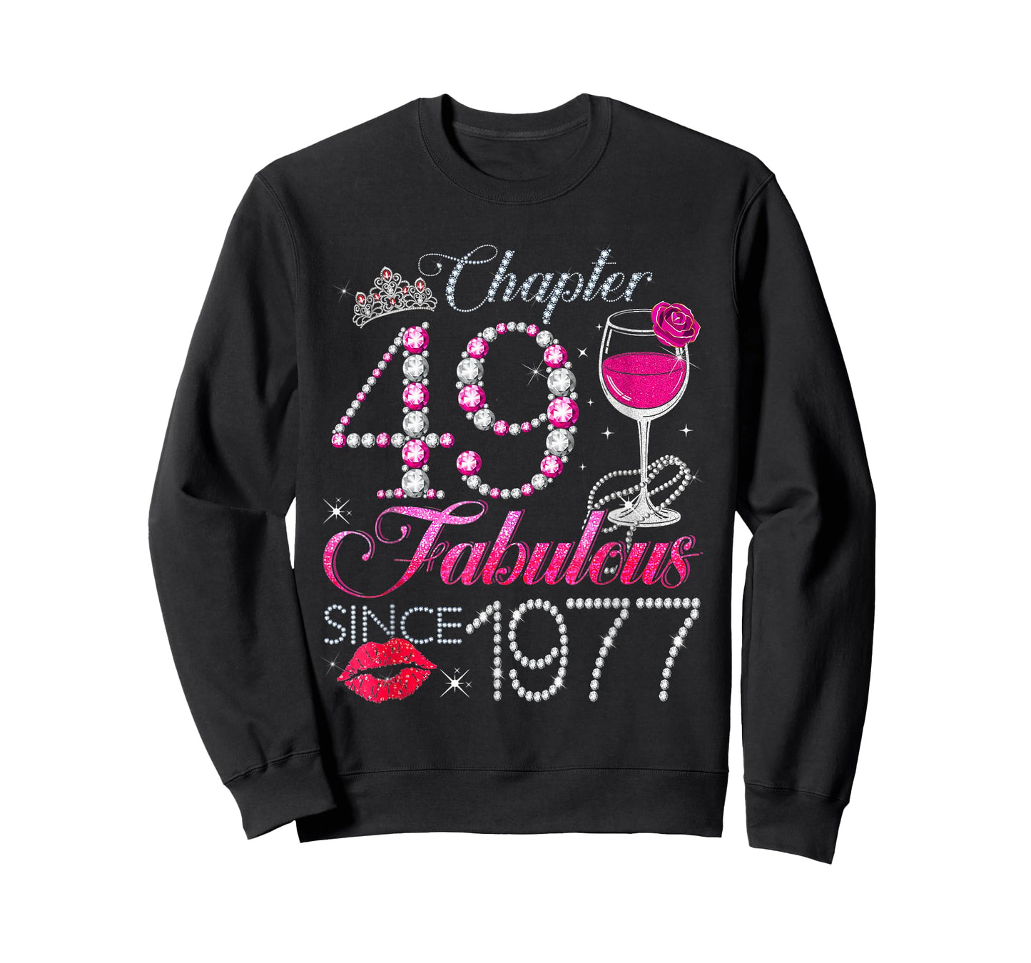 Chapter 49 Fabulous Since 1977 49th Birthday Queen Diamond T-Shirt