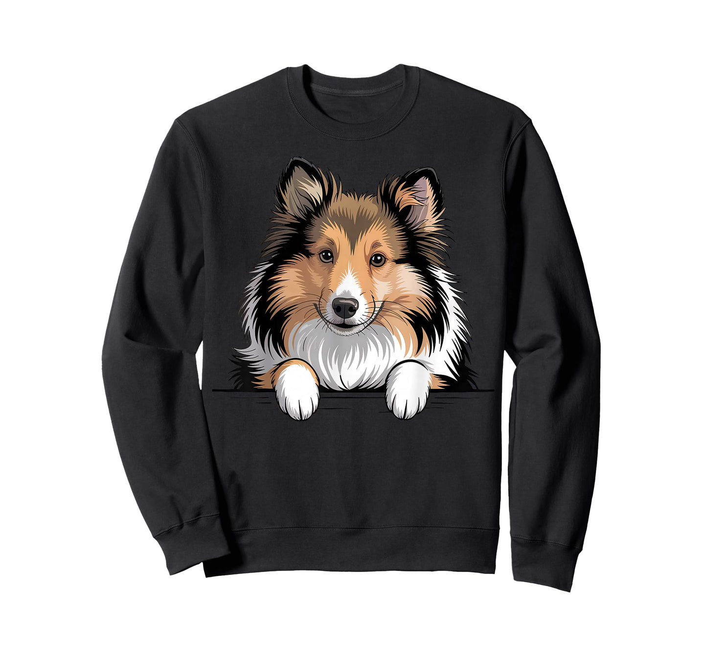 Sheltie Funny Peeking Shetland Sheepdog Puppy Dog Lover T-Shirt