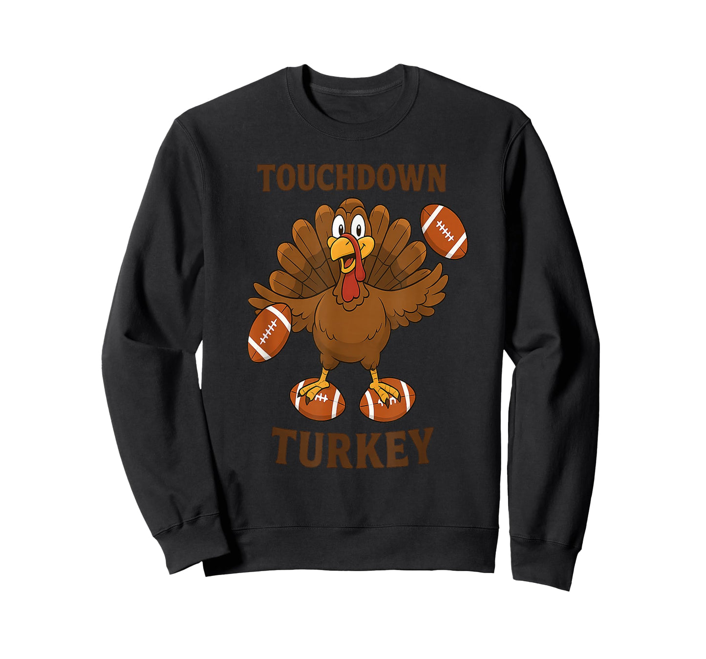 Funny Thanksgiving Football Touchdown Turkey T-Shirt