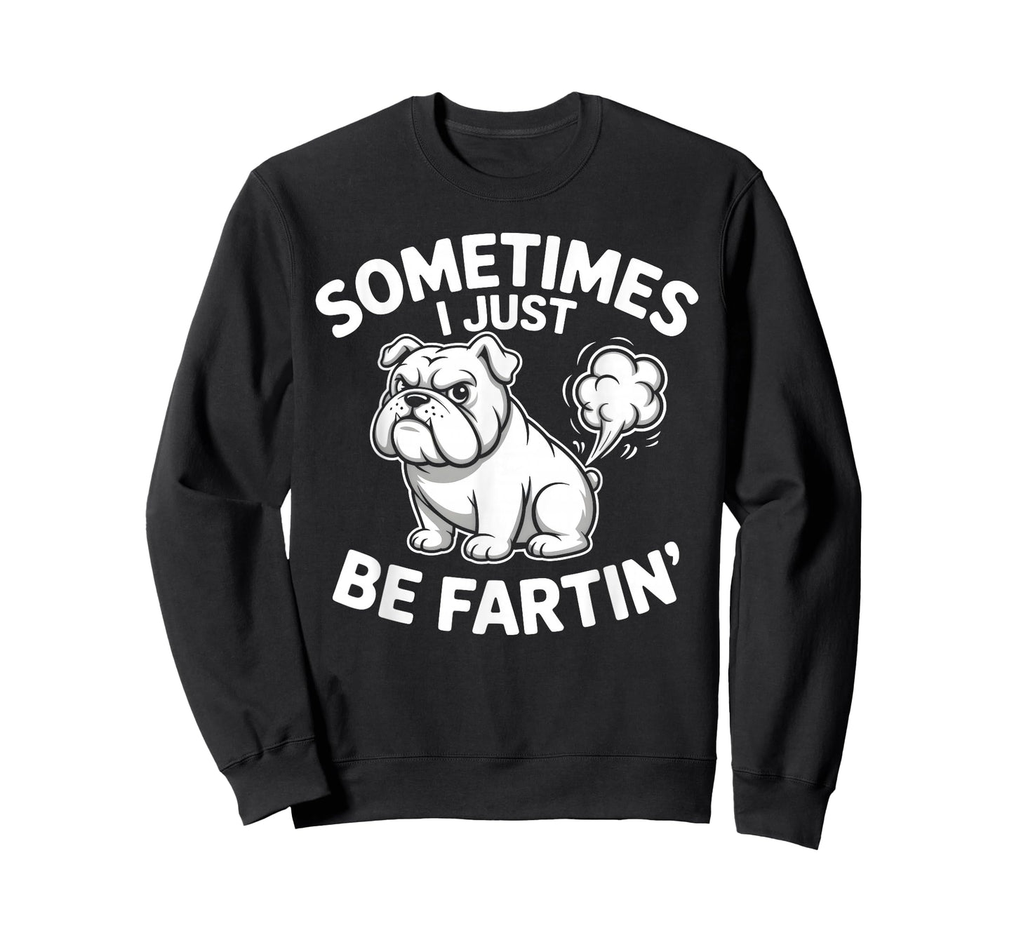 Funny Bulldog Farting Crude Humor Novelty T-Shirt