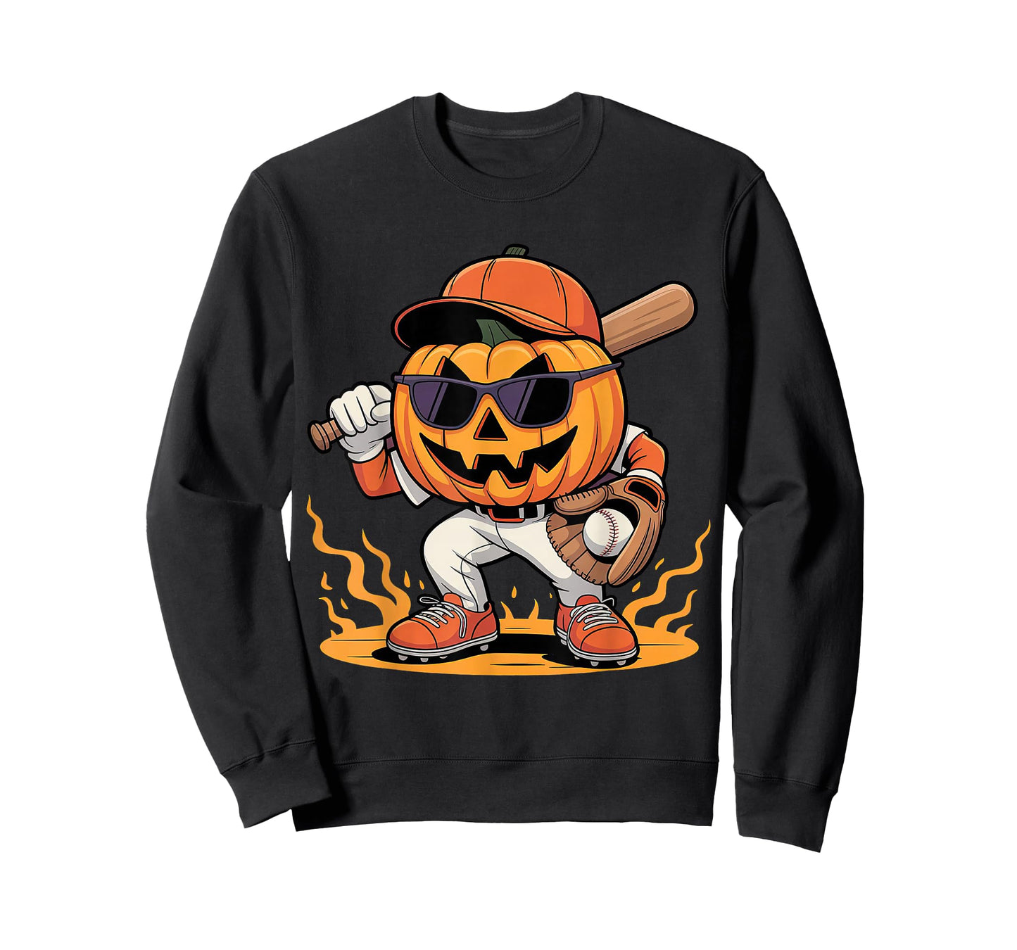 Spooky Baseball Halloween Costumes Mens Boys T-Shirt
