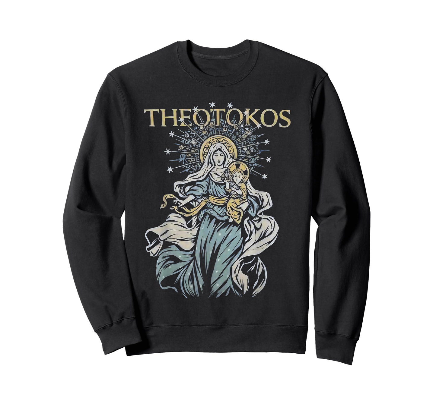 Theotokos Mother of God Devotional Faith Design T-Shirt