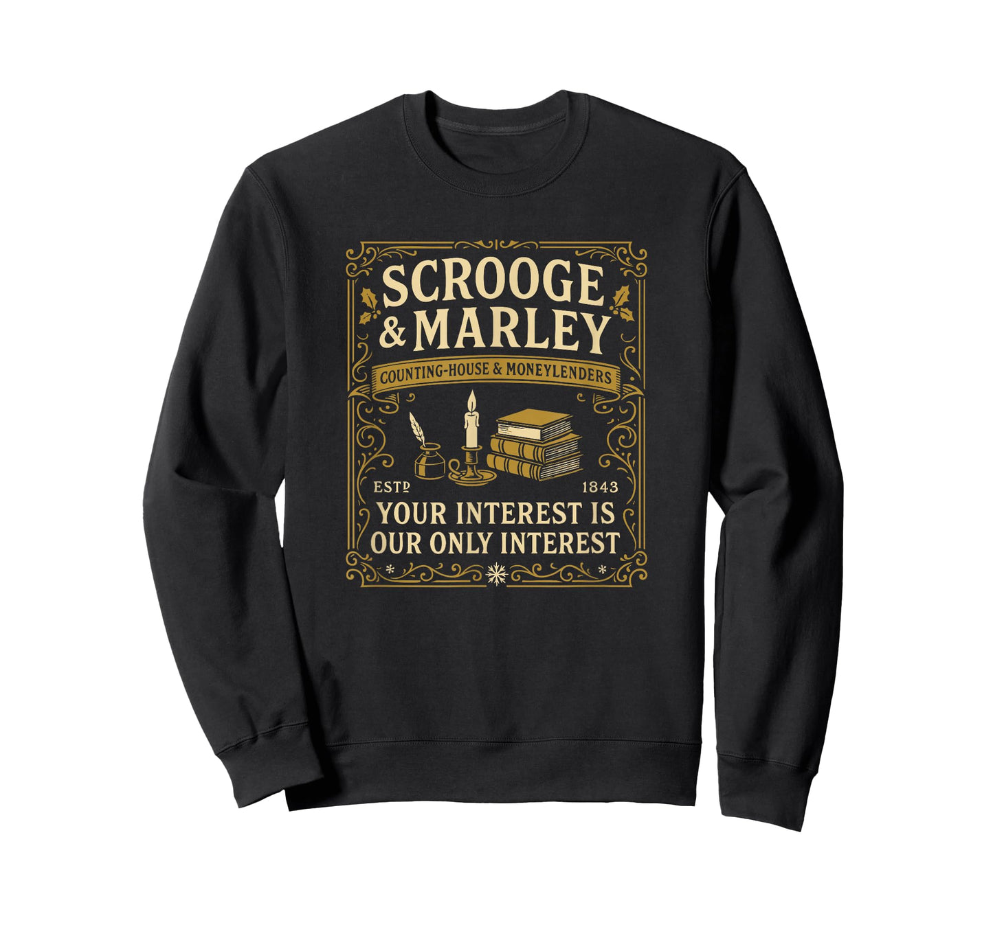 Scrooge and Marley Vintage Dickens Christmas T-Shirt