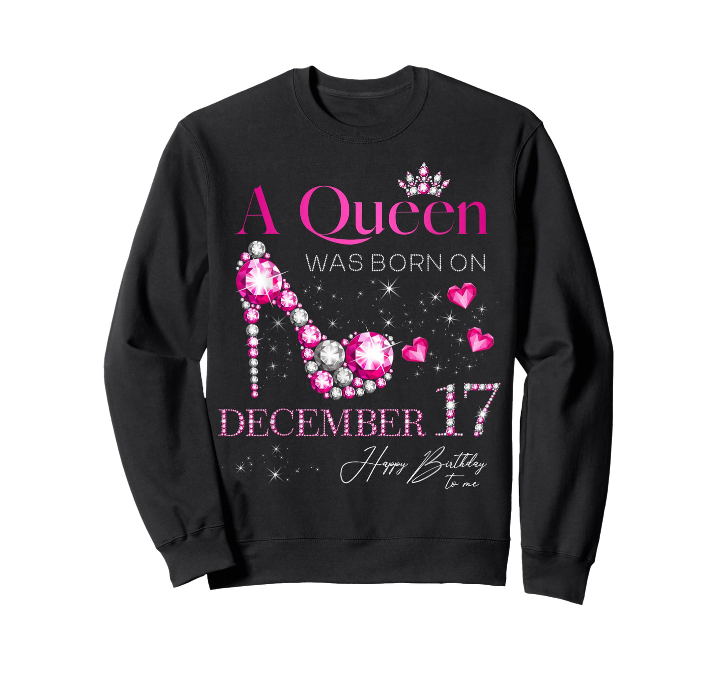 A Queen was Born on December 17, 17th December Birthday T-Shirt