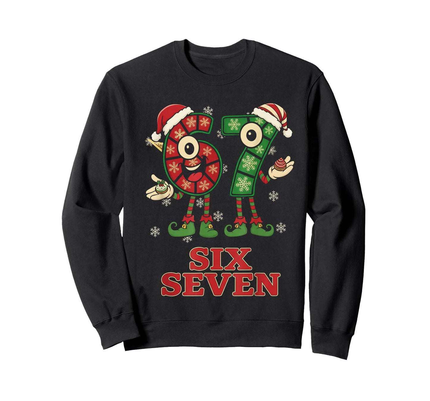 Funny 67 Six Seven 6-7 Italian Christmas Holiday Women Kids T-Shirt