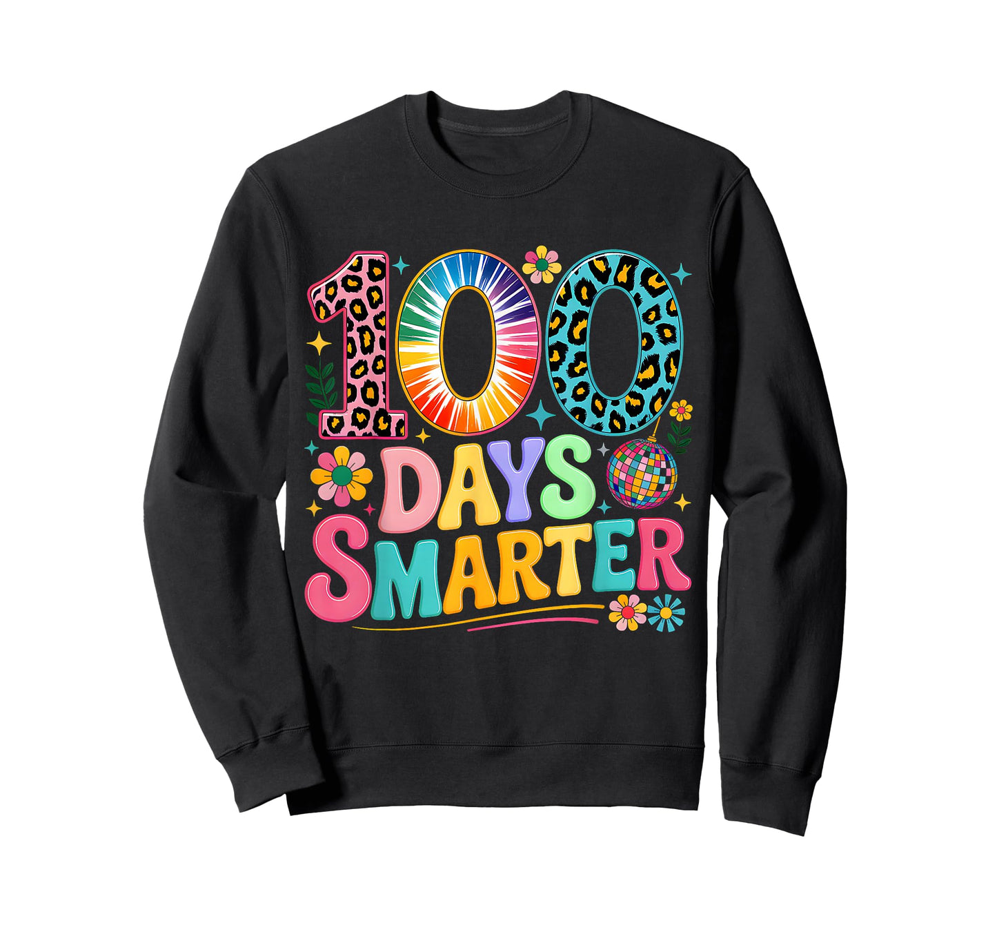 100 Days Smarter Happy 100th Day of School Kids Boys Girls T-Shirt
