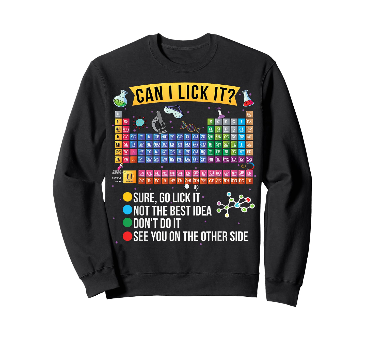 Can I Lick It Periodic Table Funny Science Chemistry Teacher T-Shirt