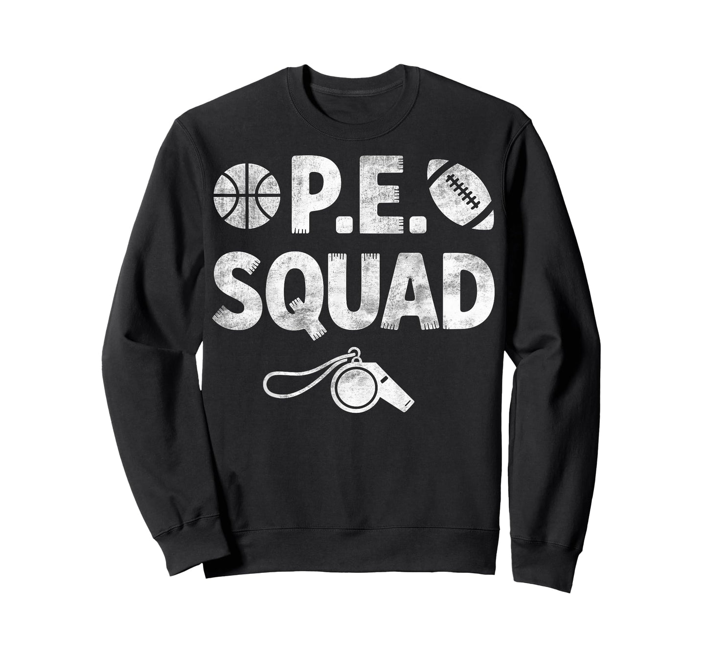 PE Squad Gym Coach Physical Education Teacher Crew T-Shirt