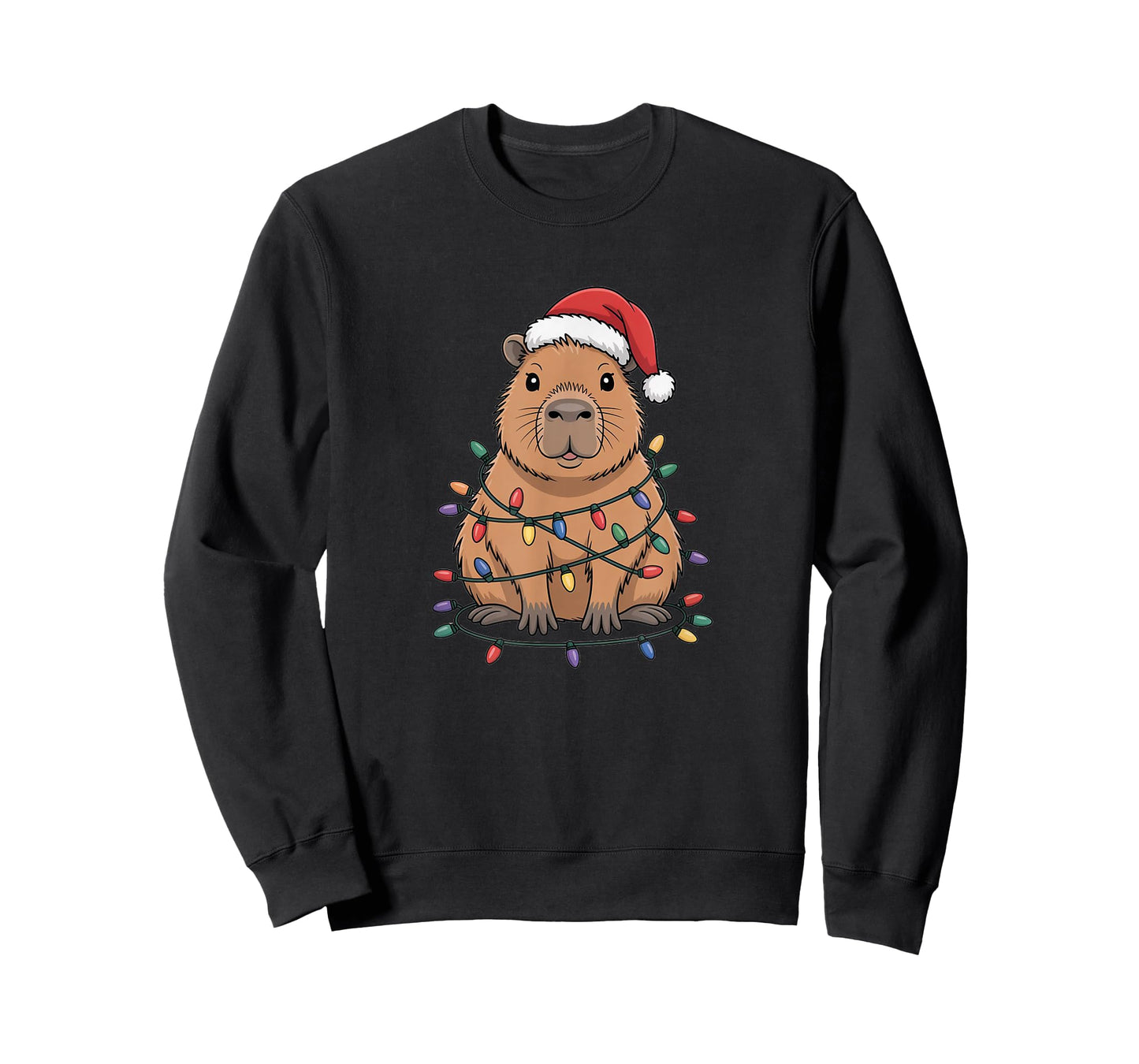 Funny Christmas Capybara Cute Cartoon Desing T-Shirt