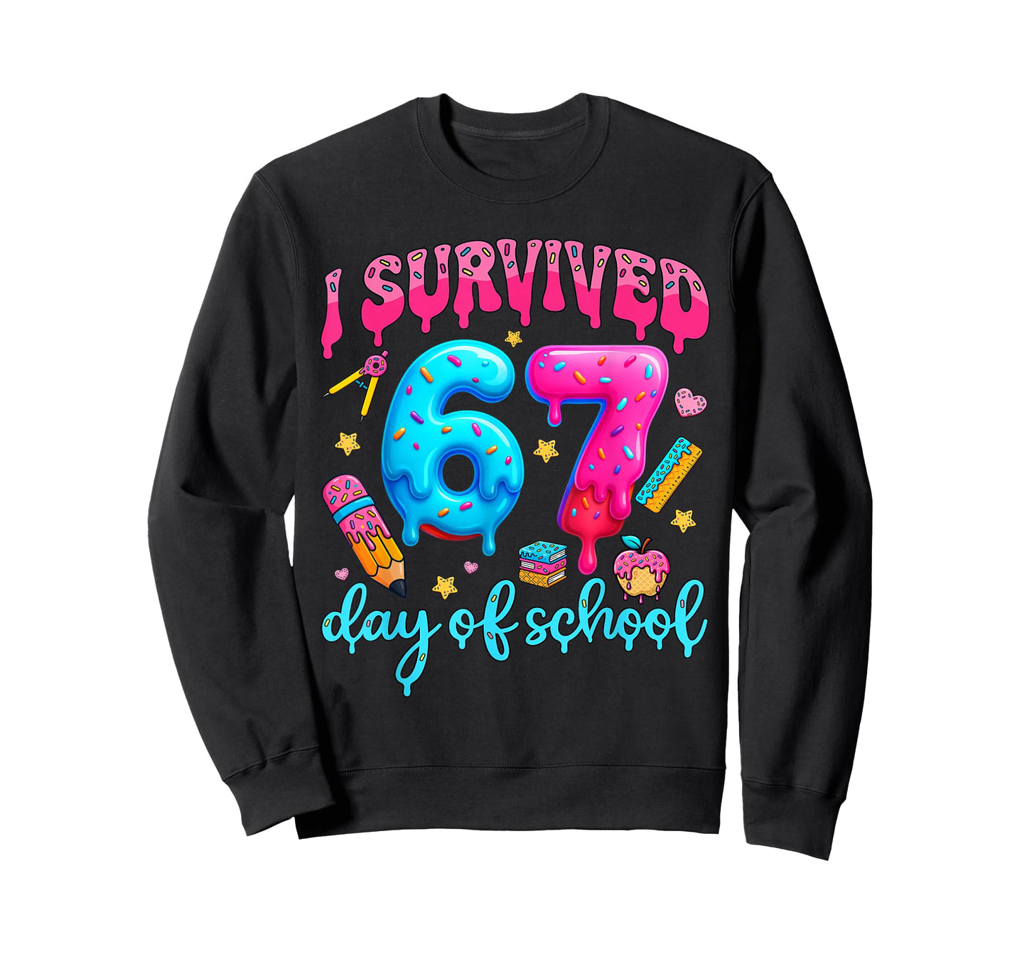 I Survived 67 Days of School Six Seven Meme Teacher Student T-Shirt