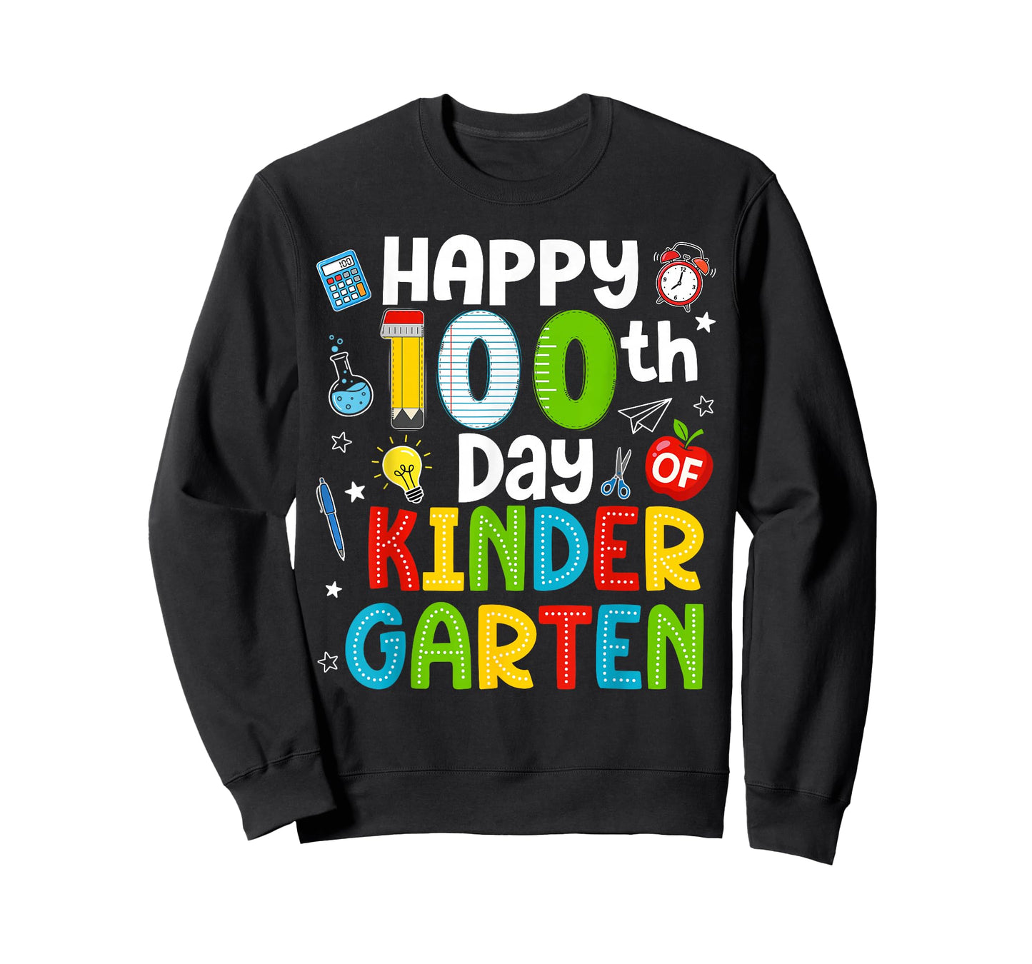 Happy 100th Day of Kindergarten Teacher 100 Days of School T-Shirt