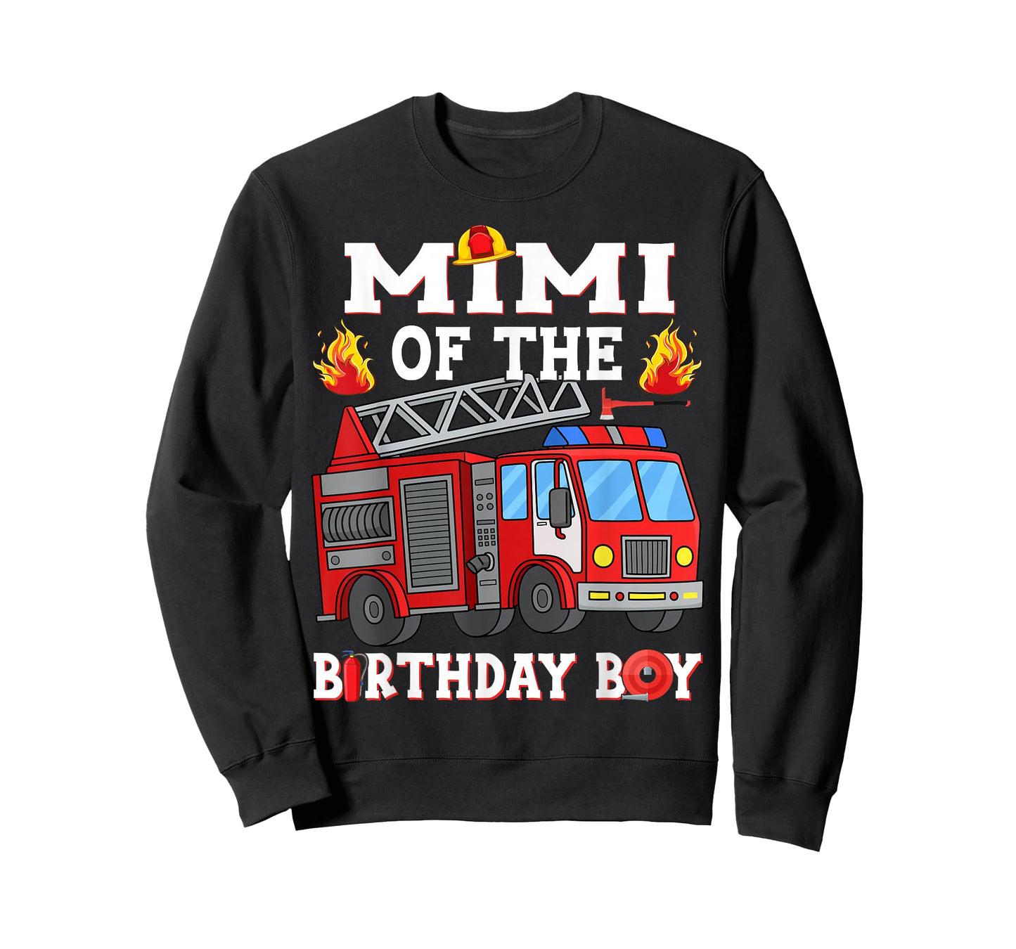 Mimi of The Birthday Boy Fire Truck Firefighter T-Shirt
