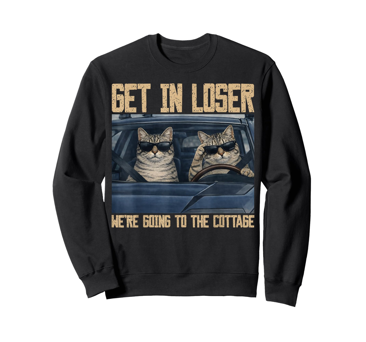 Funny Get in Loser were Going to The Cottage Cat Meme T-Shirt