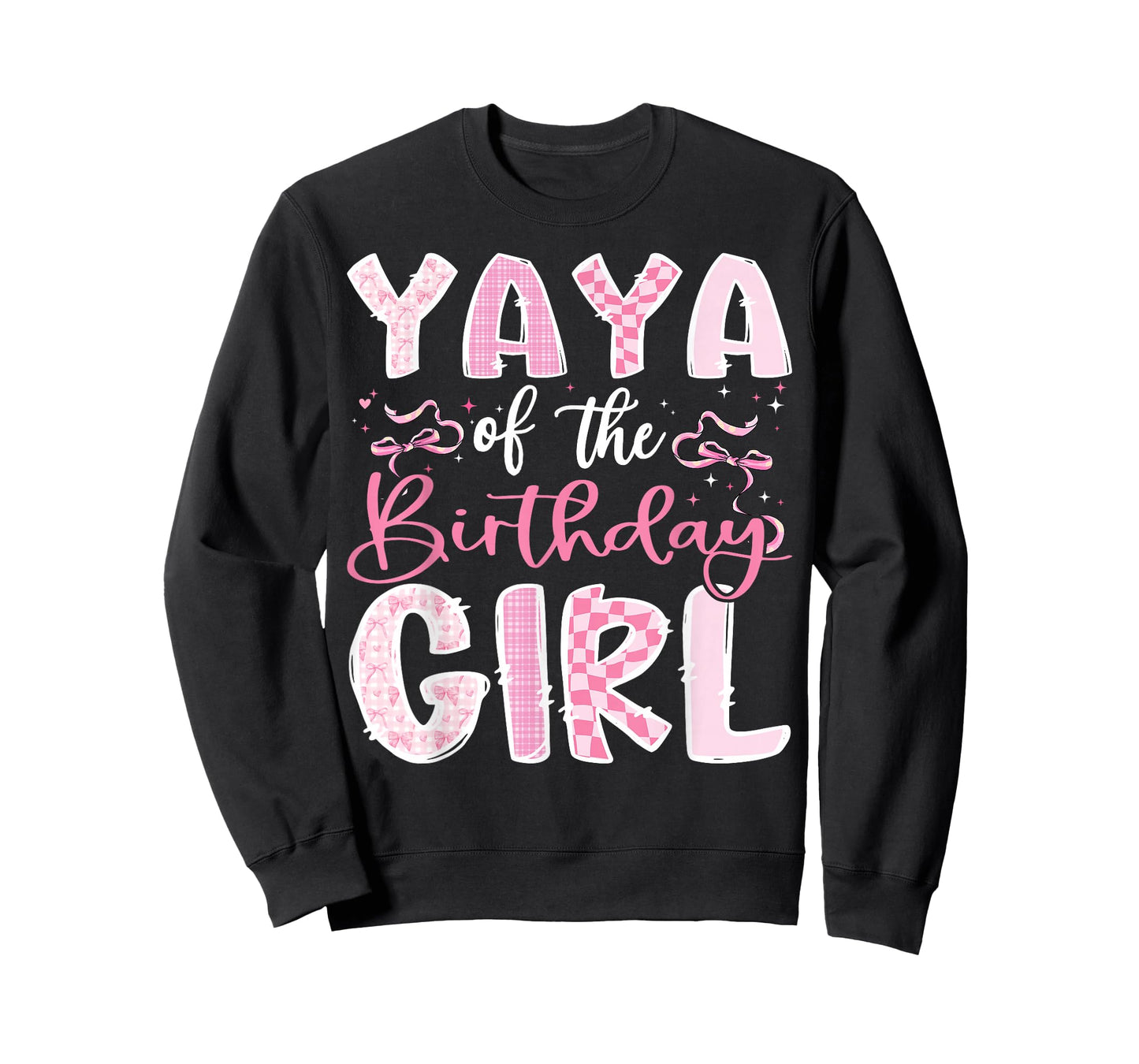 Yaya of The Birthday Girl Pink Coquette Bow Family T-Shirt