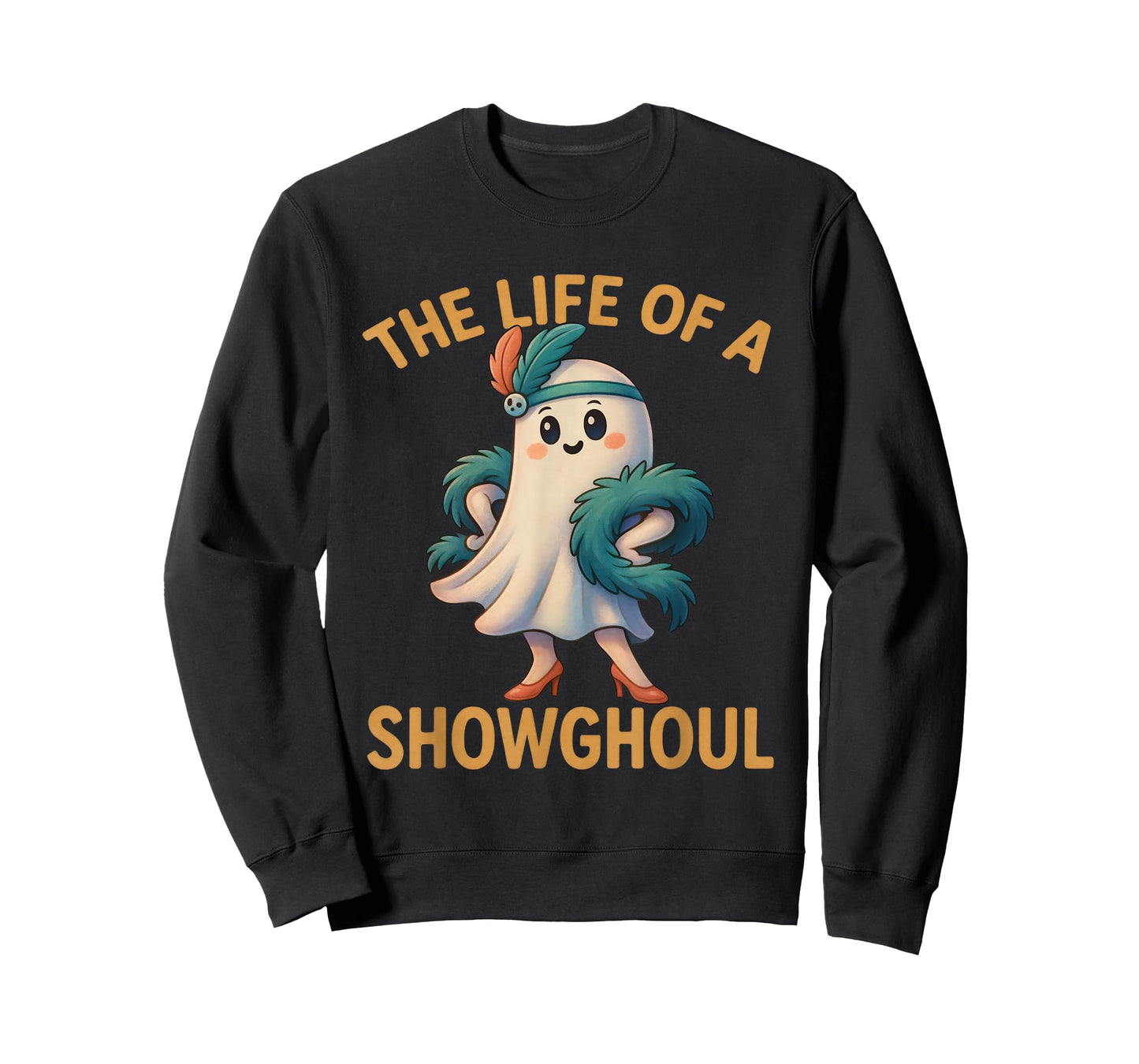 The Life of a Showghoul Flapper Ghost 1920s Retro Pun T-Shirt