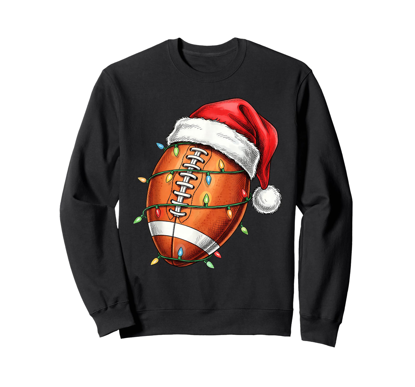 Football Christmas Player Santa Hat Sport Men Kids T-Shirt